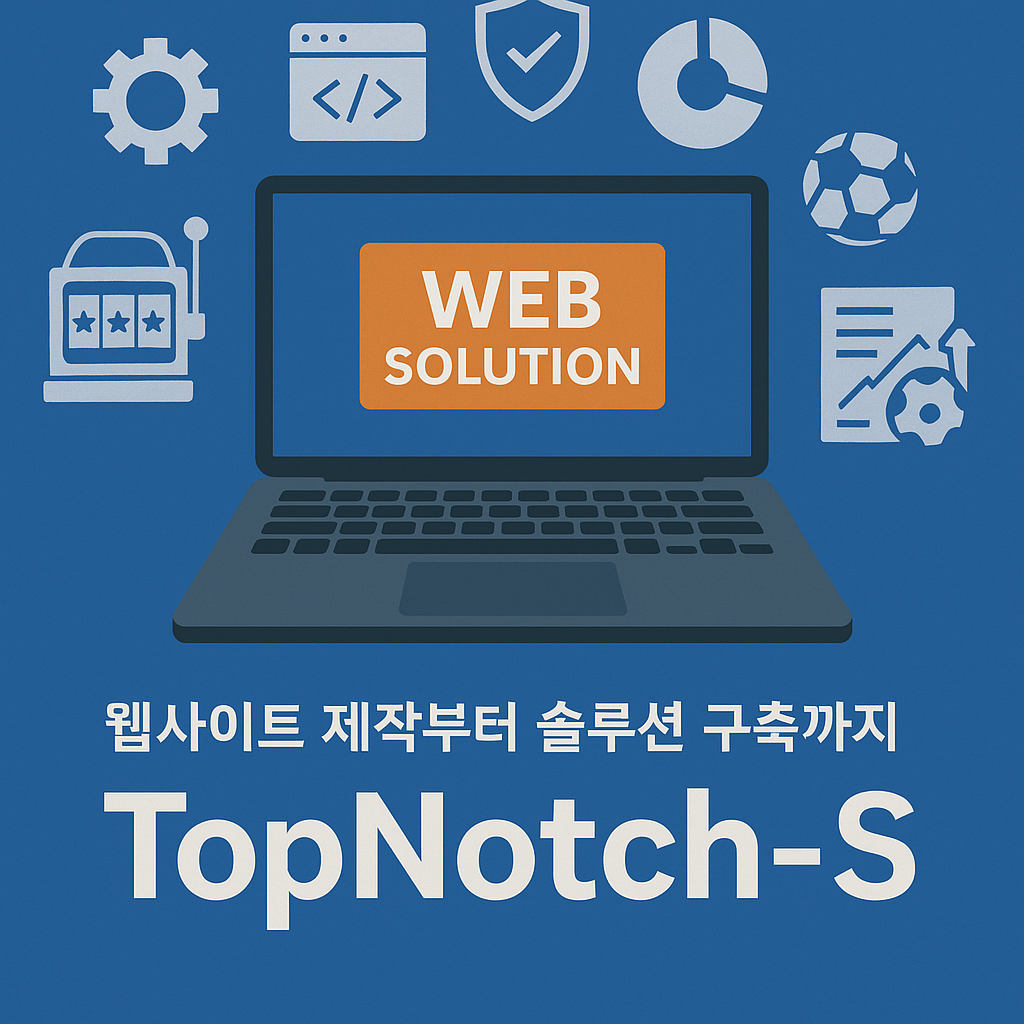 TopNotch-S 웹사이트 제작 및 카지노 슬롯 토토 솔루션 개발 전문 기업 소개